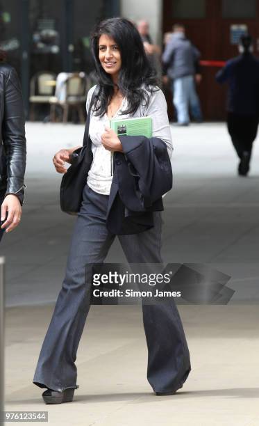 Konnie Huq seen at the BBC Studios on June 16, 2018 in London, England.