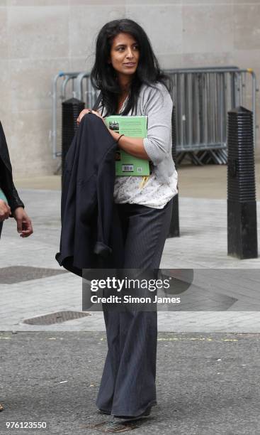 Konnie Huq seen at the BBC Studios on June 16, 2018 in London, England.