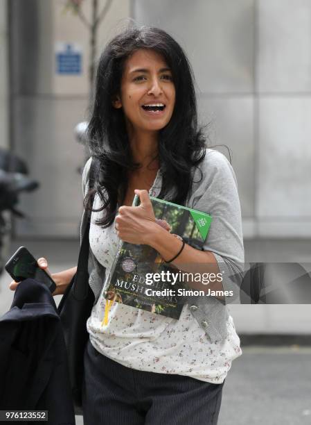 Konnie Huq seen at the BBC Studios on June 16, 2018 in London, England.