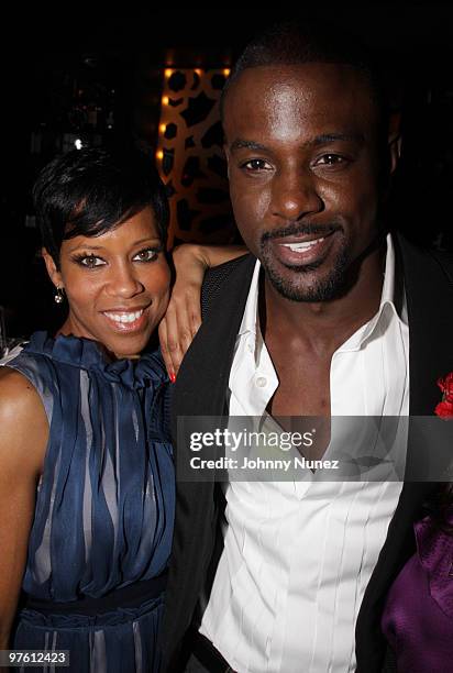 Actress Regina King and actor Lance Gross attend a private after party for "Our Family Wedding" at Katra Lounge on March 9, 2010 in New York City.