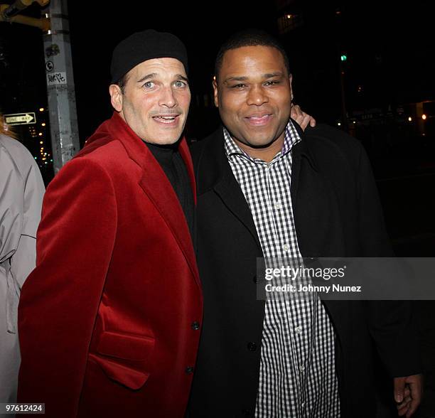 Actors Phillip Bloch and Anthony Anderson attend a private after party for "Our Family Wedding" at Katra Lounge on March 9, 2010 in New York City.