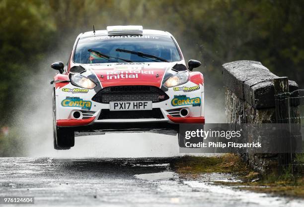 Letterkenny , Ireland - 16 June 2018; Robert Duggan and Ger Conway in a Ford Fiesta R5 during stage 8 Knockalla of the Joule Donegal International...