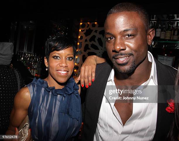 Actress Regina King and actor Lance Gross attend a private after party for "Our Family Wedding" at Katra Lounge on March 9, 2010 in New York City.