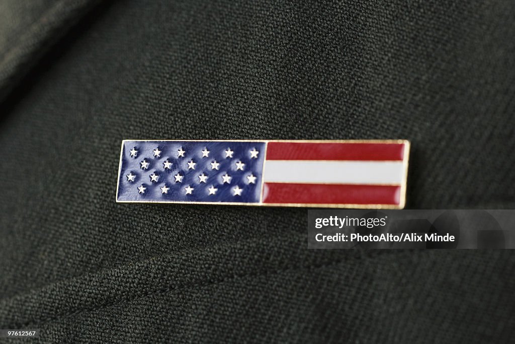 American flag lapel pin