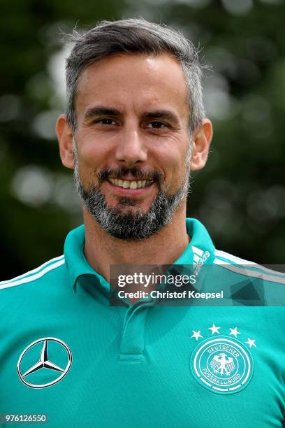 Markus Nadler, DFB manager coach education poses during the DFB-Elite-Youth Coach-Training-Workshop at Sportschule Kaiserau on June 16, 2018 in...
