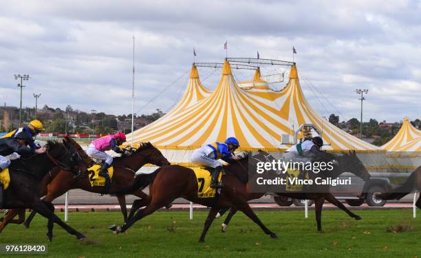 Silvers Circus is seen during the running of Race 2, during Melbourne racing at Moonee Valley Racecourse on June 16, 2018 in Melbourne, Australia.