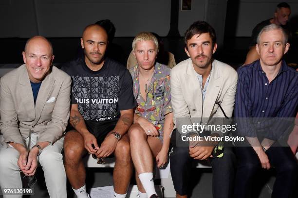 Dylan Jones and British GQ Team attend the Represent SS19 Menswear Show during Milan Men's Fashion Week Spring/Summer 2019 on June 16, 2018 in Milan,...