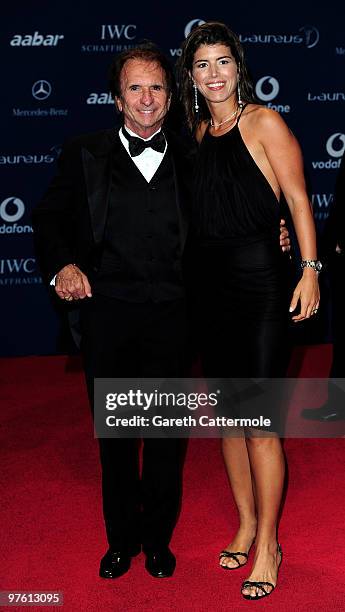 Emerson Fittipaldi arrives at the Laureus World Sports Awards 2010 at Emirates Palace Hotel on March 10, 2010 in Abu Dhabi, United Arab Emirates.