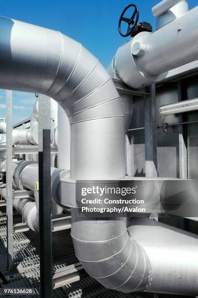 Cooling pipes on Palestra plant roof, Blackfriars Bridge Rd, London.