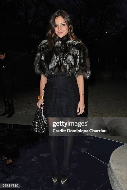 Julia Restoin-Roitfeld attends the Miu Miu Ready to Wear show as part of the Paris Womenswear Fashion Week Fall/Winter 2011 on March 10, 2010 in...