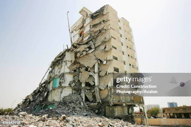 Demolition of a building in Qatar.