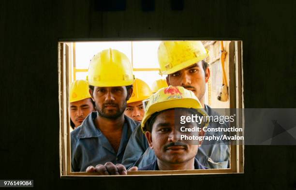 Construction workers on a new sky scrapper.