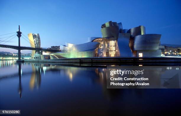 Exterior of Guggenheim Museum, Bilbao, Spain, Designed by Frank O Gehry,.