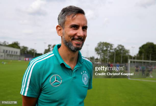 Markus Nadler, DFB manager coach education is seen during the DFB-Elite-Youth Coach-Training-Workshop at Sportschule Kaiserau on June 16, 2018 in...