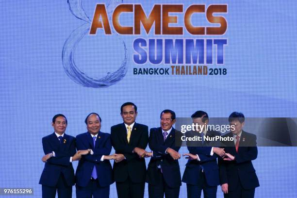 Myanmar's President U Win Myint, Vietnam's Prime Minister Nguyen Xuan Phuc, Thailand's Prime Minister Prayut Chan-o-cha, Cambodia's Prime Minister...