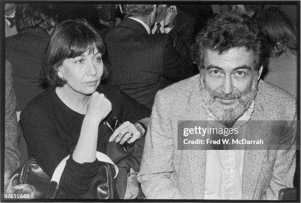 American journalist and music critic Nat Hentoff and his wife, author Margot Hentoff, attend a 'roast' for fellow Village Voice writer Jack Newfield...