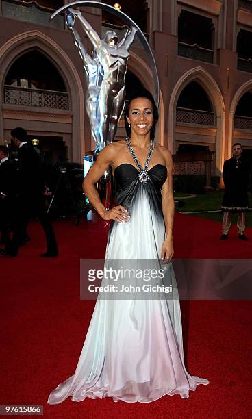 Dame Kelly Holmes during the Laureus World Sports Awards 2010 at Emirates Palace Hotel on March 10, 2010 in Abu Dhabi, United Arab Emirates.
