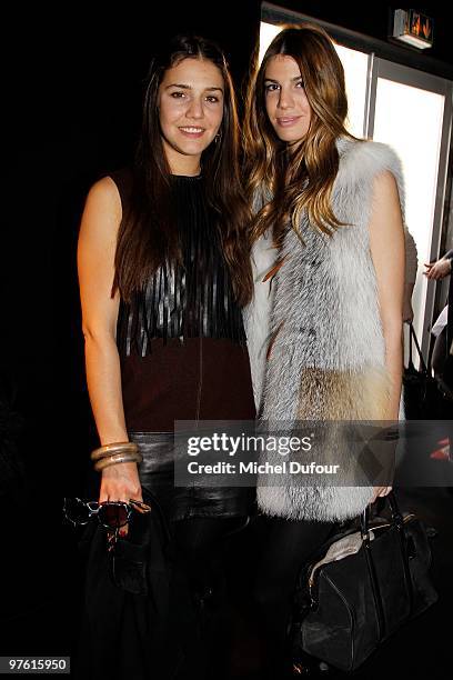 Margherita Missoni and Bianca Brandolini d'Adda attends the Louis Vuitton Ready to Wear show as part of the Paris Womenswear Fashion Week Fall/Winter...