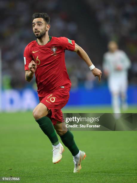 Portugal player Bruno Fernandes in action during the 2018 FIFA World Cup Russia group B match between Portugal and Spain at Fisht Stadium on June 15,...