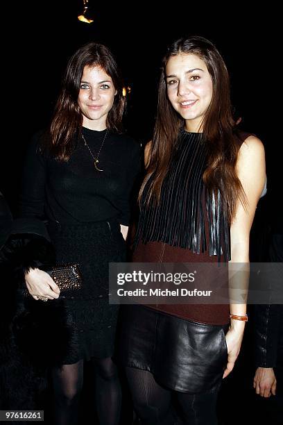 Julia Restoin-Roitfeld and Margherita Missoni attends the Louis Vuitton Ready to Wear show as part of the Paris Womenswear Fashion Week Fall/Winter...