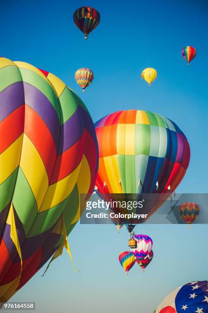 colorful balloons in air, reno, nevada, usa - nevada stock pictures, royalty-free photos & images