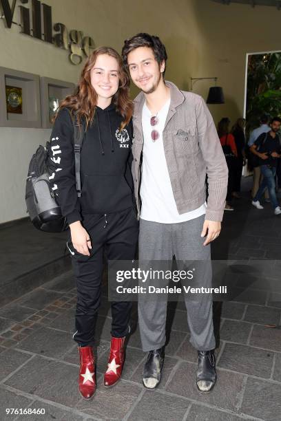 Grace Van Patten and Nat Wolff attend the 'Filming Italy Sardegna Festival' at Forte Village Resort on June 16, 2018 in Santa Margherita di Pula,...