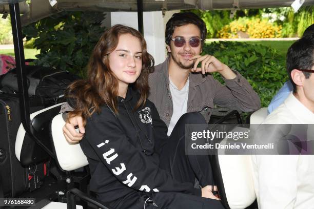 Grace Van Patten and Nat Wolff attend the 'Filming Italy Sardegna Festival' at Forte Village Resort on June 16, 2018 in Santa Margherita di Pula,...