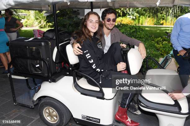 Grace Van Patten and Nat Wolff attend the 'Filming Italy Sardegna Festival' at Forte Village Resort on June 16, 2018 in Santa Margherita di Pula,...