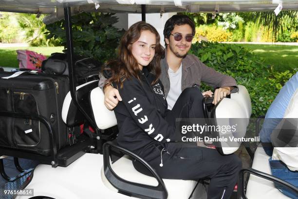 Grace Van Patten and Nat Wolff attend the 'Filming Italy Sardegna Festival' at Forte Village Resort on June 16, 2018 in Santa Margherita di Pula,...