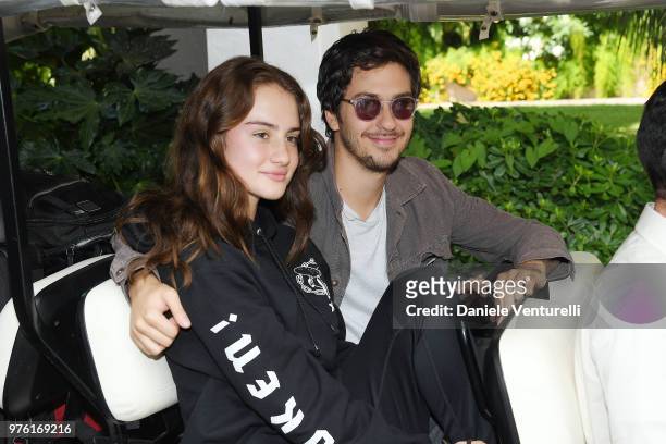 Grace Van Patten and Nat Wolff attend the 'Filming Italy Sardegna Festival' at Forte Village Resort on June 16, 2018 in Santa Margherita di Pula,...