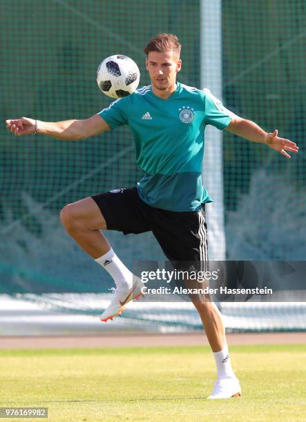 Leon Goretzka in action during the Germany Training Session at Luzhniki Stadium on June 16, 2018 in Moscow, Russia.