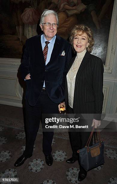 Patricia Hodge and guest attend the Nancy Mitford 'Wigs on the Green' reissue party held by Catherine Ostler and the Dowager Duchess of Devonshire,...