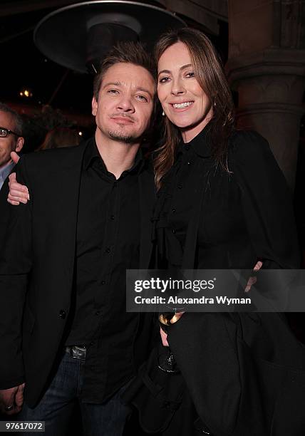 Jeremy Renner and Catherine Bigelow at Entertainment Weekly's Party to Celebrate the Best Director Oscar Nominees held at Chateau Marmont on February...