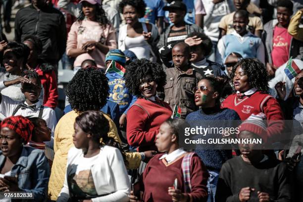 South African youth attend the 2018 National Youth Day Commemoration under the theme, 'Live the legacy: Towards a socio-economically empowered youth'...