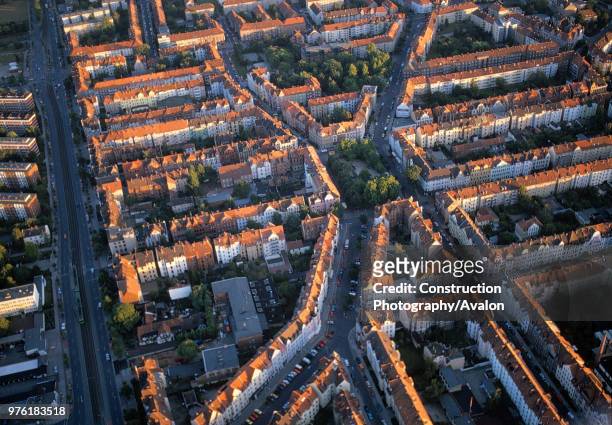 Aerial - city of Hanover - county of lower Saxony - Germany.