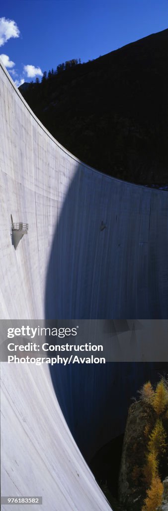 Dam at Luzzone valley - Swiss Alps - canton of Ticino - Switzerland