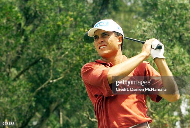 Scott Gardiner from NSW, hits from the tee, during the last round of the ANZ Championships, which was played at the Concord Golf Club, New South...