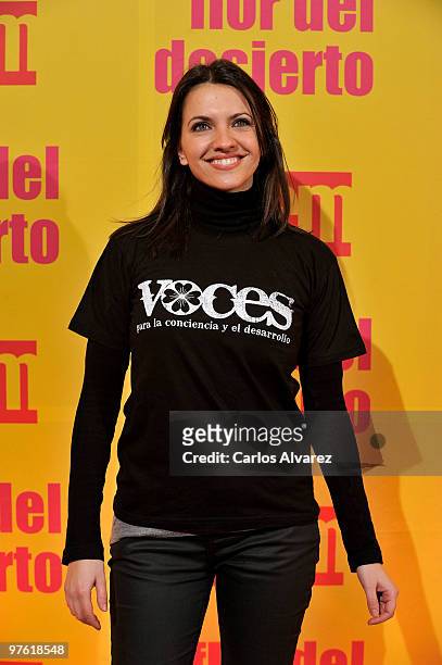 Spanish actress Ana Ruiz attends the premiere for "Flor del Desierto" at Callao Cinema on March 10, 2010 in Madrid, Spain.