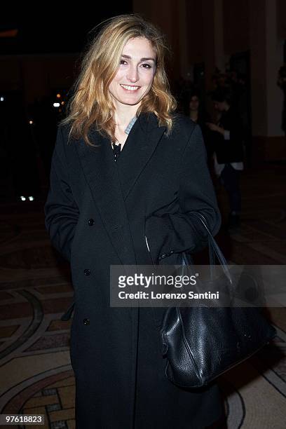 Julie Gayet attends the Yves Saint Laurent Exhibition at Le Petit Palais on March 10, 2010 in Paris, France.