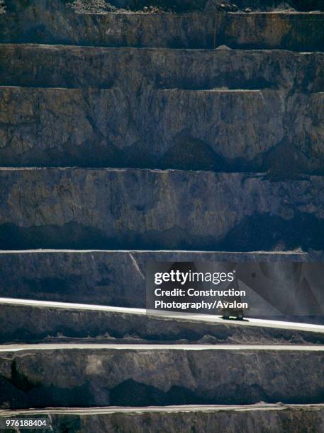Rigid 200t dumper truck, Kennecott Bingham Canyon copper and gold mine, the biggest hole in the world, Salt Lake City, Utah, USA.