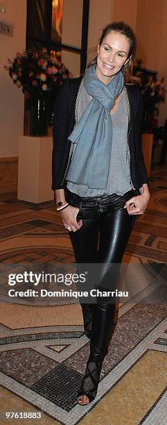 Former model Elle MacPherson attends the Yves Saint-Laurent Exhibition Launch at Le Petit Palais on March 10, 2010 in Paris, France.