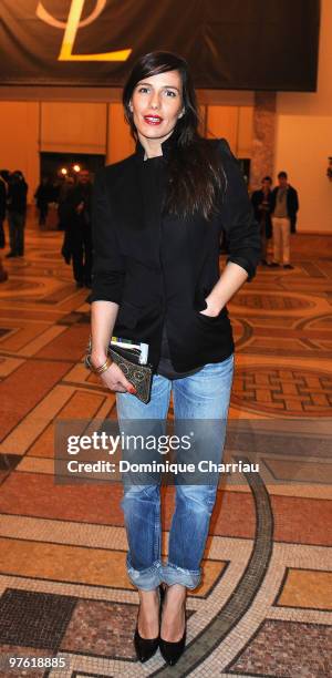 Actress Zoe Felix attends the Yves Saint-Laurent Exhibition Launch at Le Petit Palais on March 10, 2010 in Paris, France.