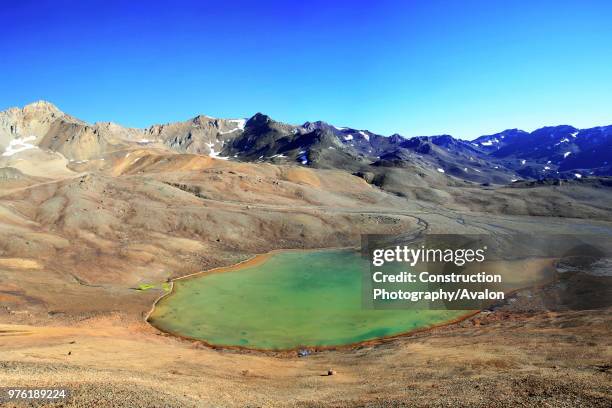 Green Lagune in Middle of The Andes.