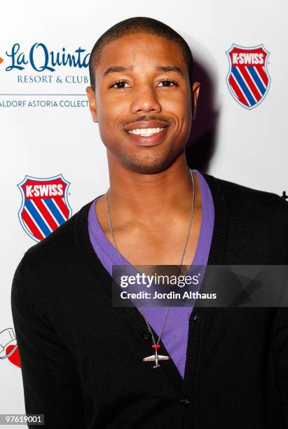 Michael B. Jordan attends the 6th Annual K-Swiss Desert Smash - Day 1 at La Quinta Resort and Club on March 9, 2010 in La Quinta, California.