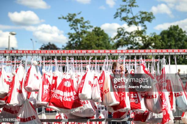 Athletes prepare for the Ironman 70.3 Luxembourg-Region Moselle race on June 16, 2018 in Luxembourg, Luxembourg.