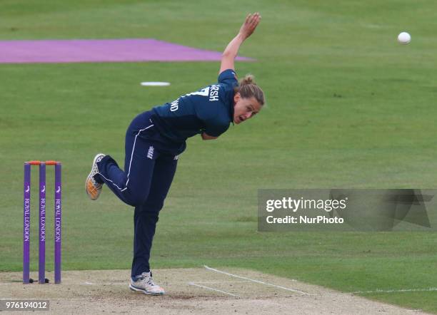 Laura Marsh of England Women during Women's One Day International Series match between England Women against South Africa Women at The Spitfire...