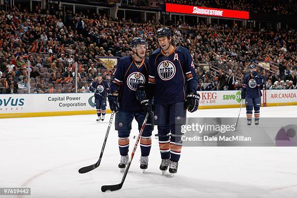 Jason Strudwick of the Edmonton Oilers skates against the Minnesota Wild on March 5, 2010 at Rexall Place in Edmonton, Alberta, Canada.