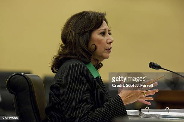 March 10: Labor Secretary Hilda L. Solis during the House Appropriations Subcommittee on Labor, Health and Human Services, Education, and Related...