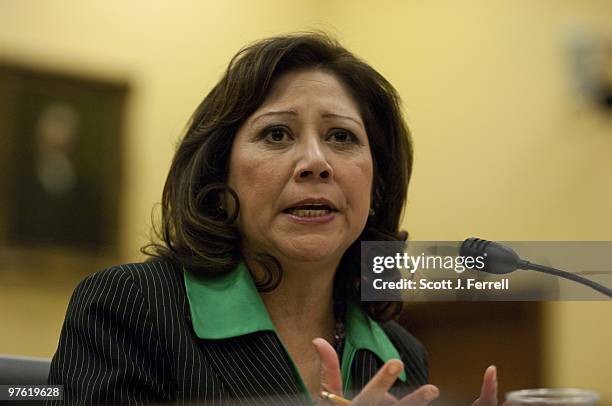 March 10: Labor Secretary Hilda L. Solis during the House Appropriations Subcommittee on Labor, Health and Human Services, Education, and Related...