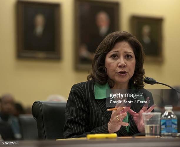 March 10: Labor Secretary Hilda L. Solis during the House Appropriations Subcommittee on Labor, Health and Human Services, Education, and Related...